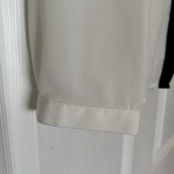 NWT DANA BUCHMAN COLOR BLOCK LONG SLEEVE BUTTON DOWN BLOUSE SIZE 12 - Picture 4 of 7